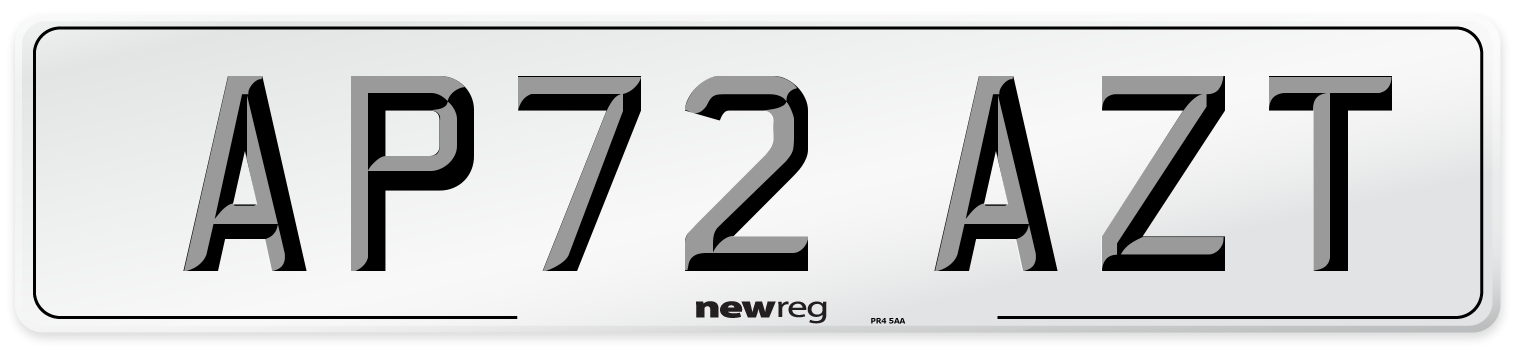 AP72 AZT Number Plate from New Reg